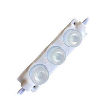 Светодиодный модуль PROLUM SMD 3030 3 LED 12V 3W с Линзой, Белый (5500-6000К) 320062 фото