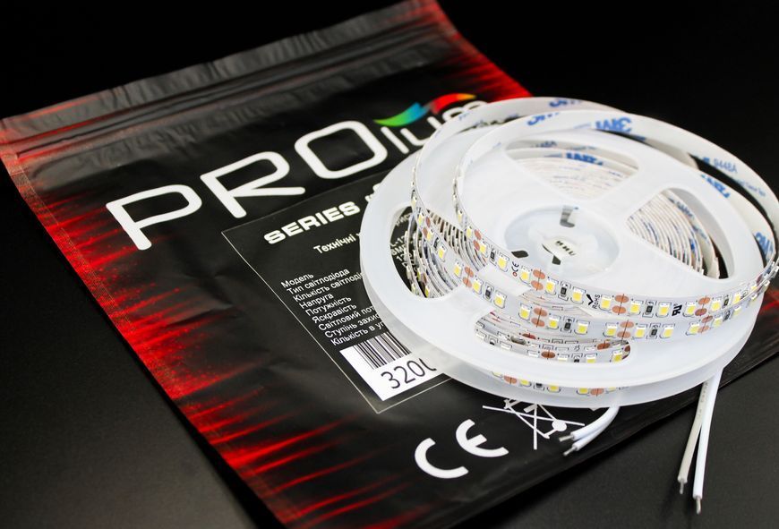 Світлодіодна LED стрічка PROLUM&trade; 12V; 2835\120; IP20; Series "SG", Білий (5500-6000К) 320124 фото