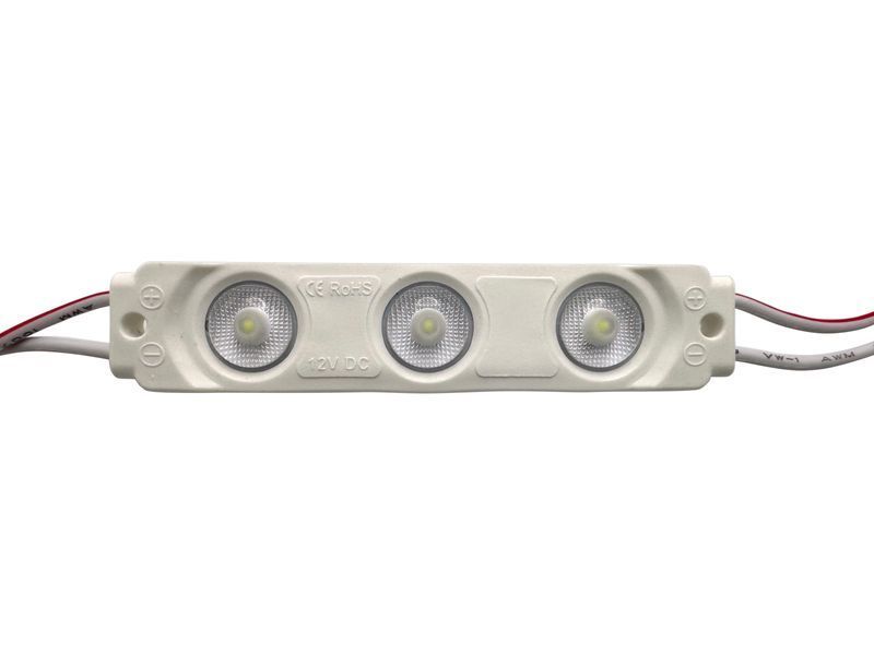 Світлодіодний модуль PROLUM V2, SMD2835, 3LED, 12V, 1.5W, З линзою, Белый 321009 фото