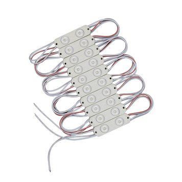 Светодиодный модуль PROLUM Т1, SMD2835, 2LED, 12V, 0,72W, IP66, С линзой, Белый 321012 фото