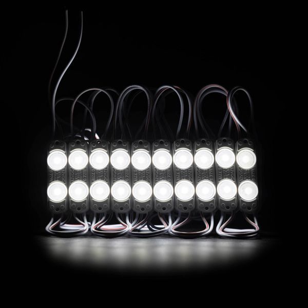 Светодиодный модуль PROLUM Т1, SMD2835, 2LED, 12V, 0,72W, IP66, С линзой, Белый 321012 фото