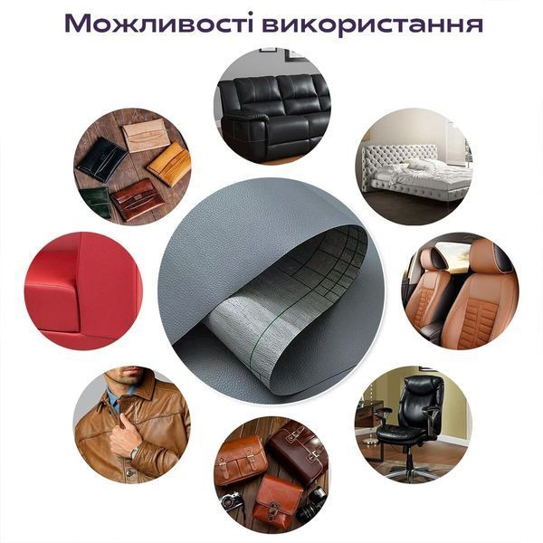 Самоклеющая экокожа в рулоне 1.37х1м х 0.5мм Темно-серый SW-00001154 SW-00001154 фото