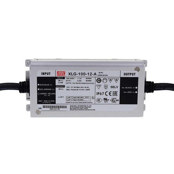 Блок питания Mean Well XLG-100-12-A (96W; 8A; 12V; IP67) Series "XLG" 623007 фото