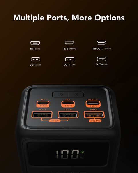 Внешний аккумулятор Power Bank VEGER TANK LITE 50000MAH (W5001) W5001 фото