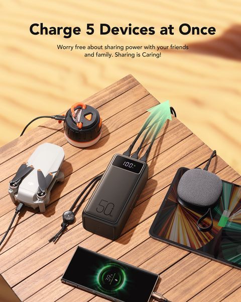 Зовнішній акумулятор Power Bank VEGER TANK LITE 56000MAH (W5001С) W5001C фото
